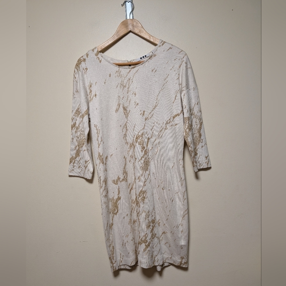 Three Dots Metallic Knit Dress – Size M
